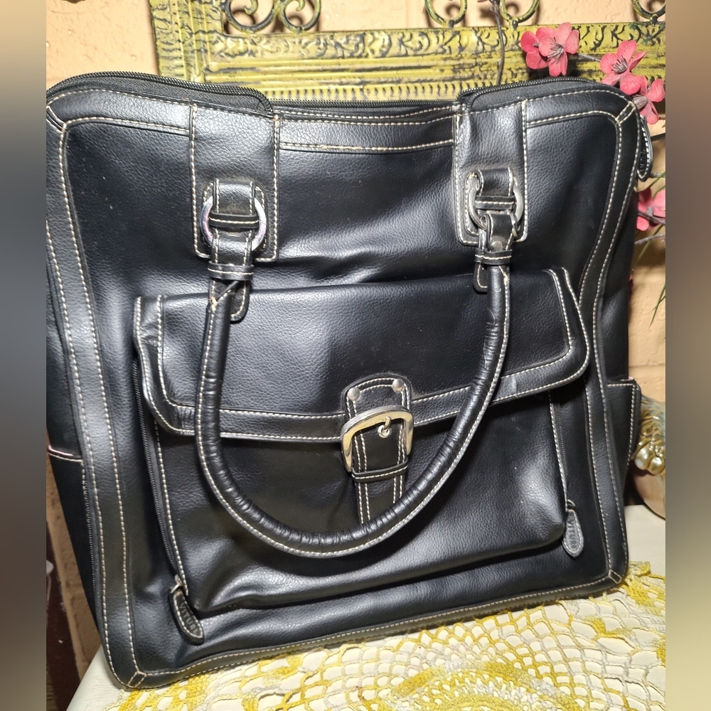 Vituri Black  Professional Briefcase, Over Shoulder, Tote Purse, Laptop